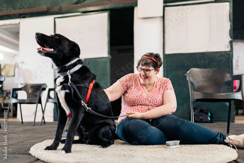 therapy to improve social skills through companionship and animal care photo