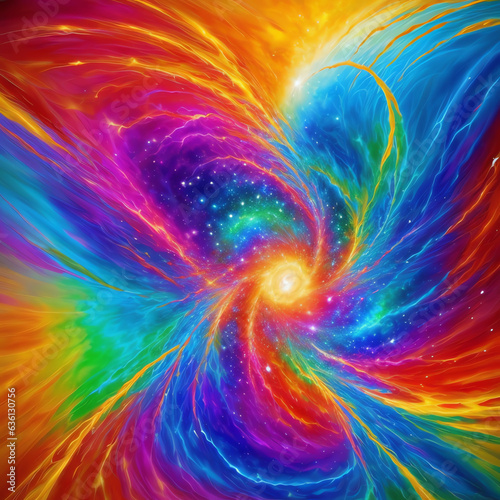 Colorful galaxy abstract fire