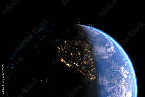 Celestial Connections: US Enveloped by an Interconnected Satellite  photo