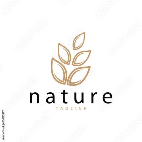 Rice Logo, Farm Wheat Logo Design, Vector Symbol Icon Graphic Illustration