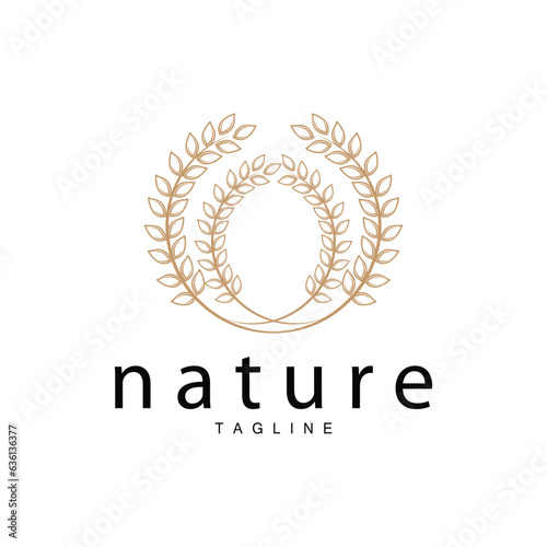 Rice Logo, Farm Wheat Logo Design, Vector Symbol Icon Graphic Illustration