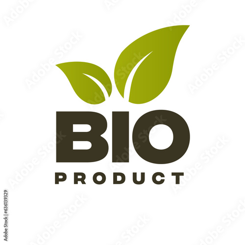 Organic food label. Natural meal fresh products logo. Ecology farm bio food vector premium badges stock illustration