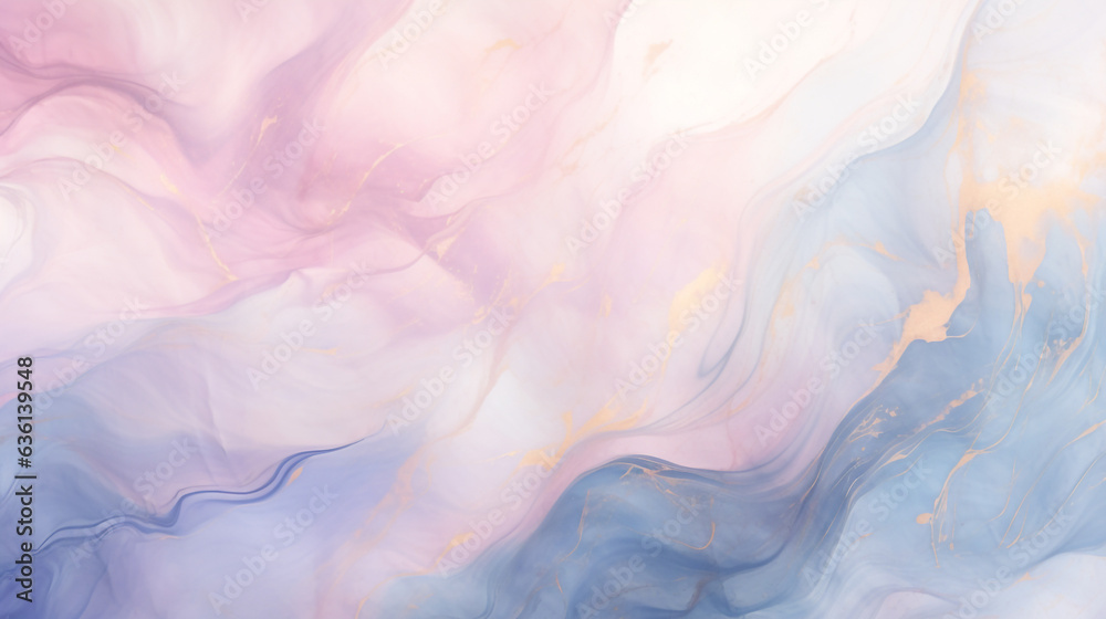 abstract watercolor paint background illustration harmoniously blending serene soft pastel pink and blue shades