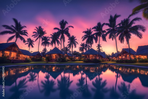Tropical village Background © ShashiK