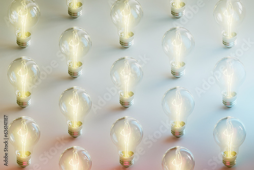 pattern of bright light bulb photo