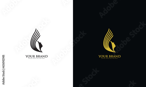 Beauty salon logo and hair care logo design template.
Vector graphic design