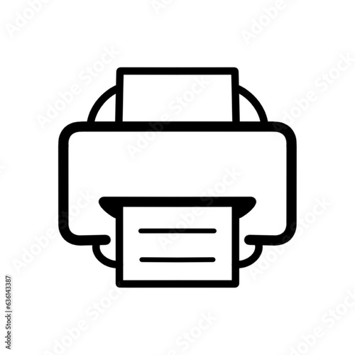 Printer line icon symbol vector illustration
