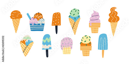 set of cocktails drawn in flat style. bar, beach, rest. vector hand drawn illustration.