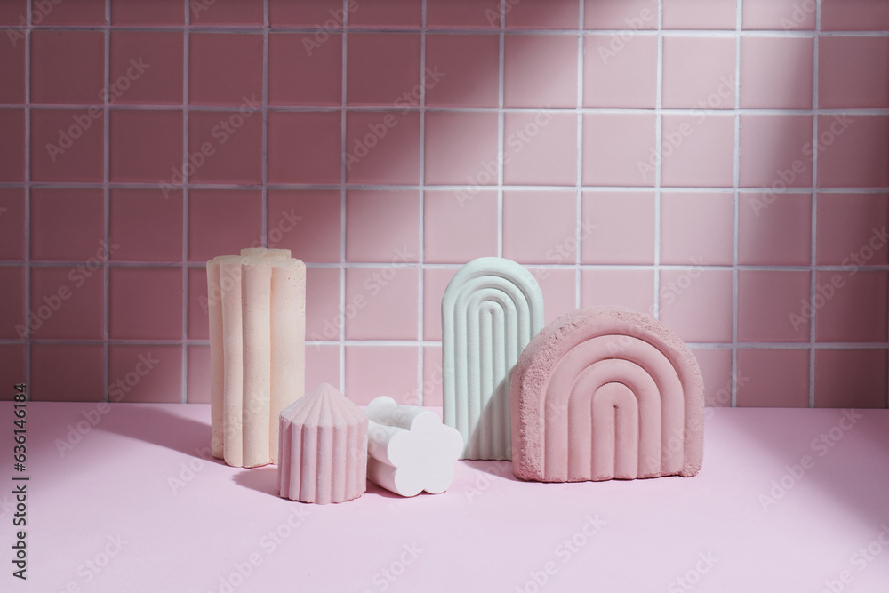 © Marc Tran/Stocksy - Background for displaying product, creams and cosmetics