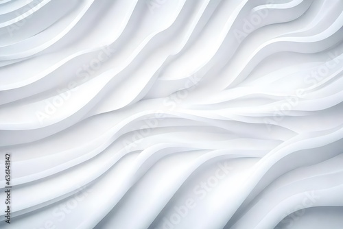 white abstract background with curves and swirls - Generative AI