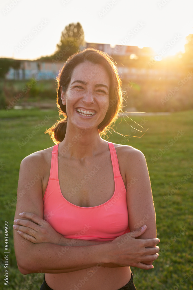 portrait of Smiling sport woman portrait of Smiling sport woman
