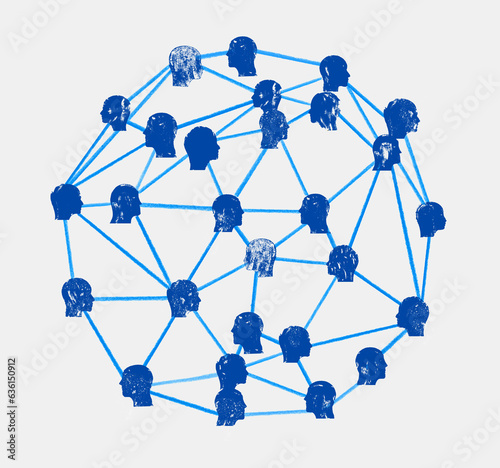 Global People Network Concept Illustration photo