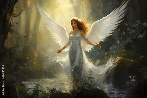 Guardian of the Woods: A Serene Vision of Divine Protection