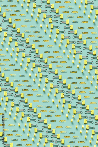 Wallpaper Mural Creative pattern made of various yellow stationery. Torontodigital.ca