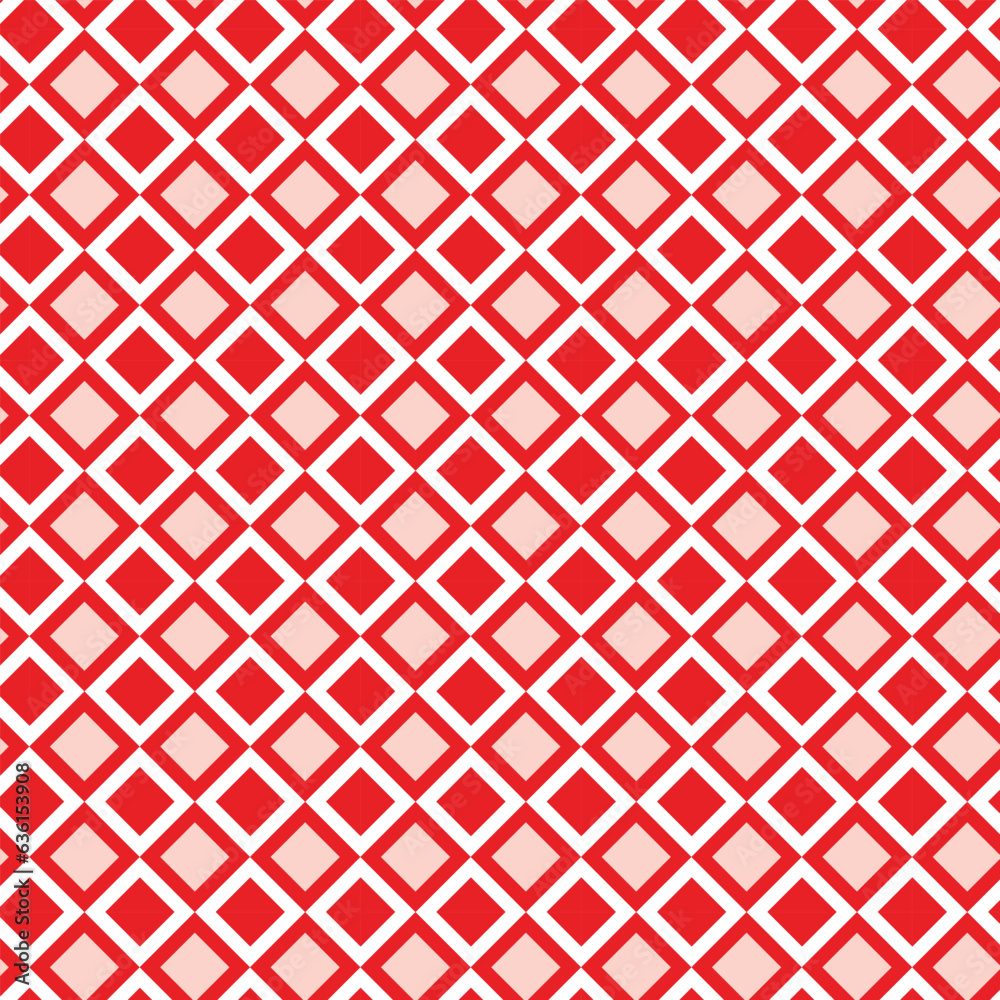 abstract geometric red check pattern art.