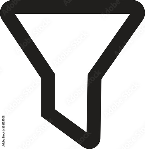 Filter icon in trendy line style isolated on white background. Filter icon page symbol for your web site design Filter icon logo, app, UI.
