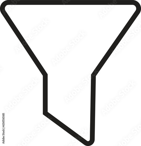 Filter icon in trendy line style isolated on white background. Filter icon page symbol for your web site design Filter icon logo, app, UI.