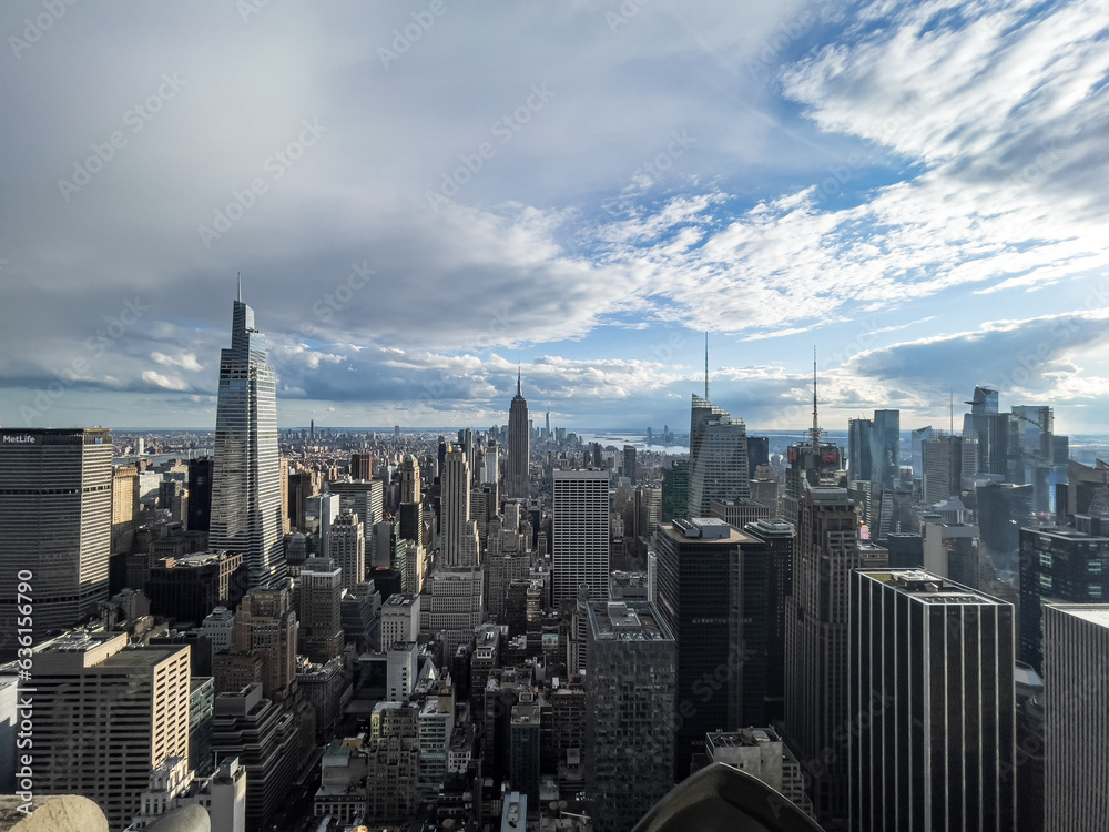 Modern skyscrapers with cloudy blue sky Modern skyscrapers with cloudy blue sky