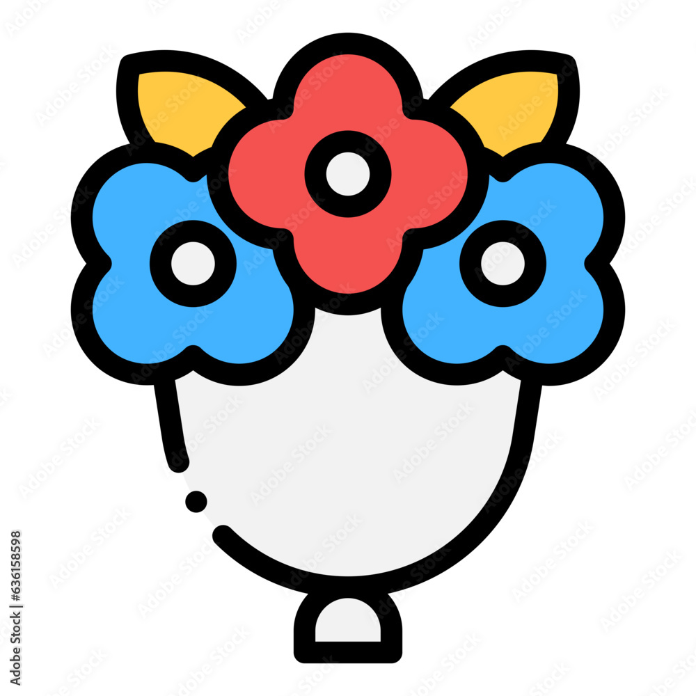 Obraz premium flower bouquet icon