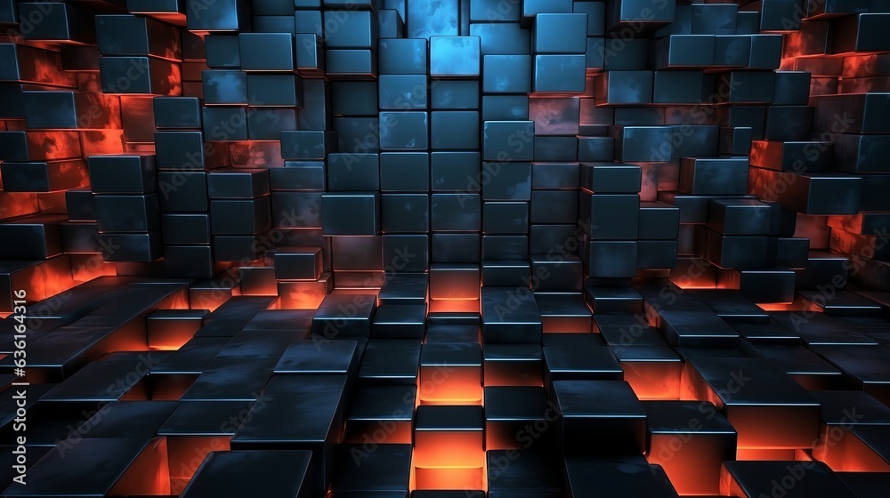 Obraz premium geometrically correct science fiction background