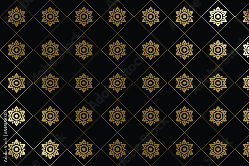 seamless pattern with ornament, Thai Pattern Modern Background decoration for printing, fabric, web, poster, banner, and card concept vector illustration