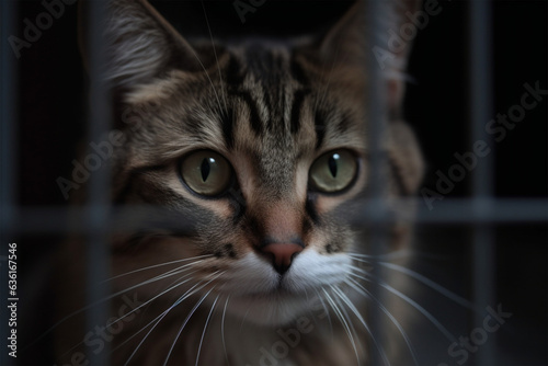 a cute cat in a cage © imur