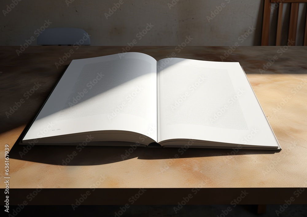 white book on surface in style of minimalism white book on surface in style of minimalism