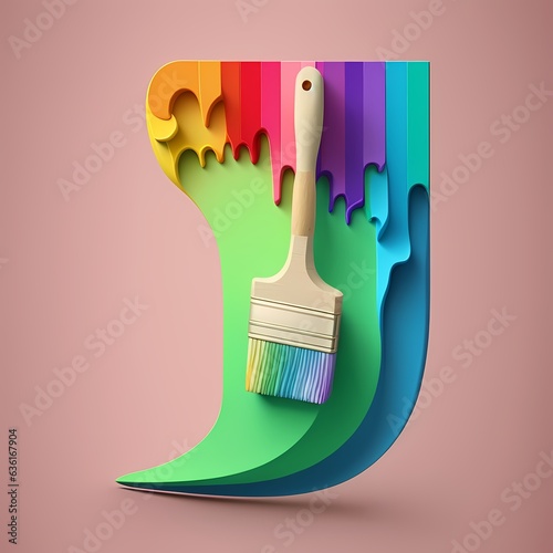 Paint brush icon, painter a...
