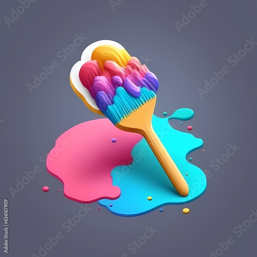 Paint brush icon, painter a...