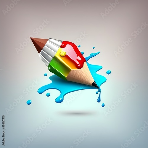 Paint pencil icon, painter ...