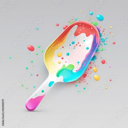 Paint fork icon, painter ar...