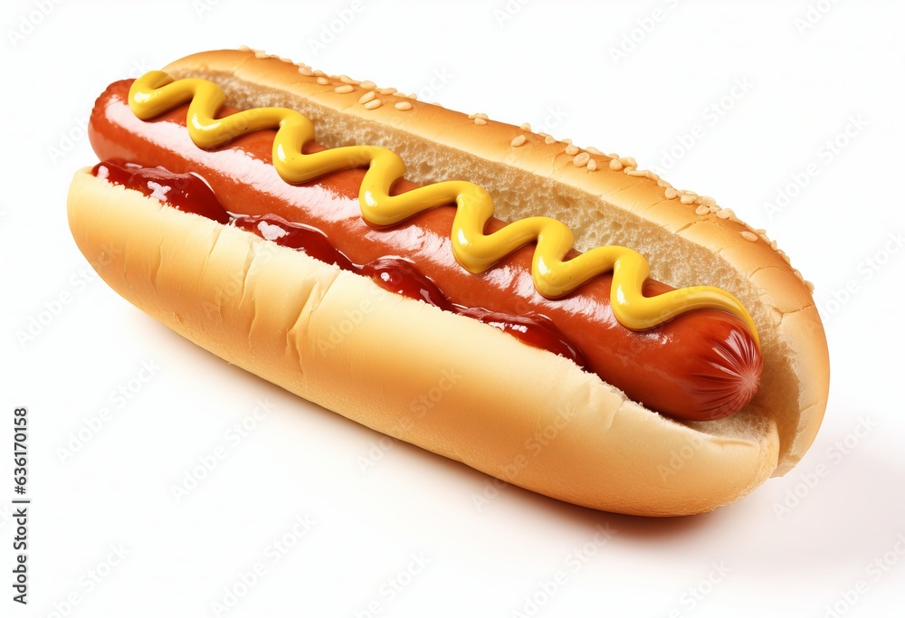 Hot dog on white background Hot dog on white background