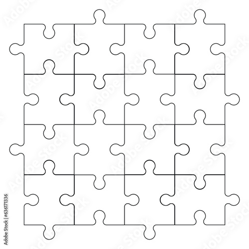 puzzle pieces icons, logo in vector file