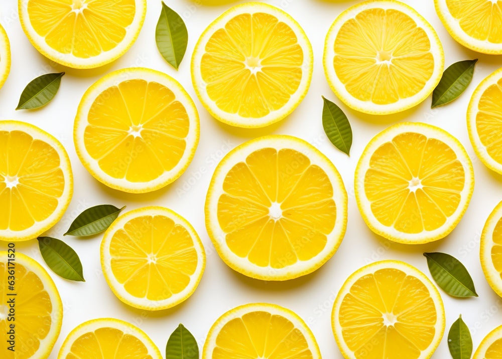 sliced lemon isolated on white