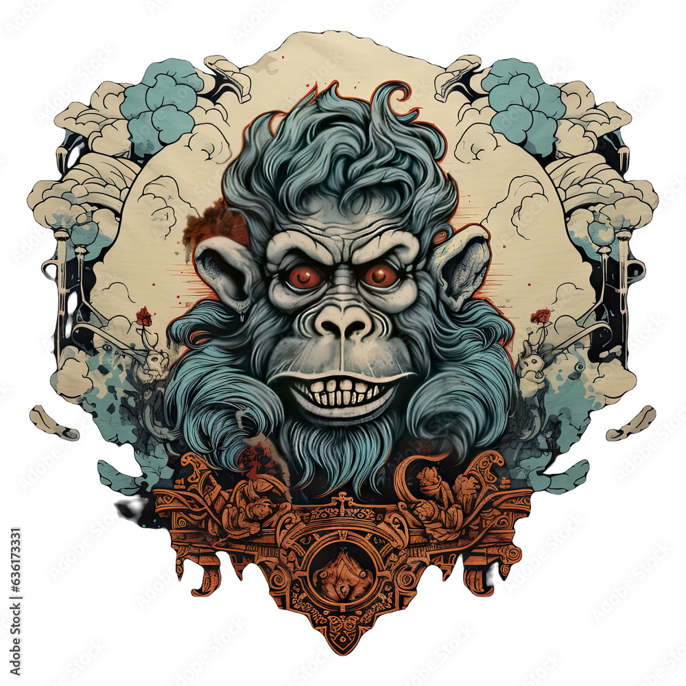 Discover the untamed beauty of the animal kingdom through this AI-generated monkey masterpiece. Discover the untamed beauty of the animal kingdom through this AI-generated monkey masterpiece.