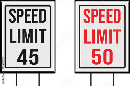 speed limit road signs (ID: 636173520)