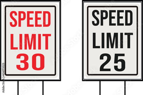 speed limit road signs (ID: 636173523)