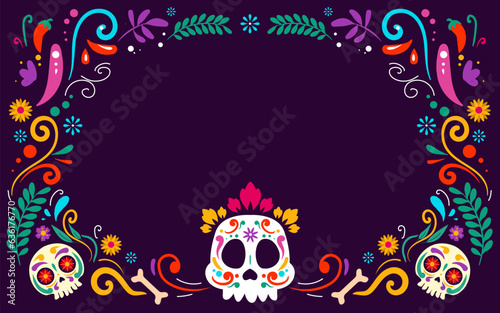 Happy Dia De Muertos Background