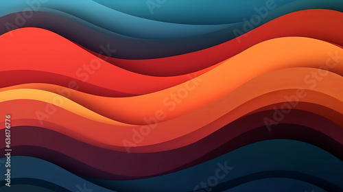 color gradient expressive papercut layer wallpaper