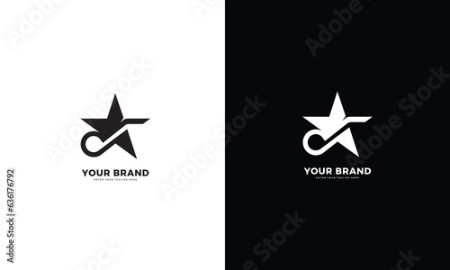 Music tone star logo. Vector graphic design