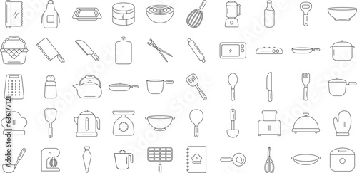 Cookware Set Simple Outline Icon