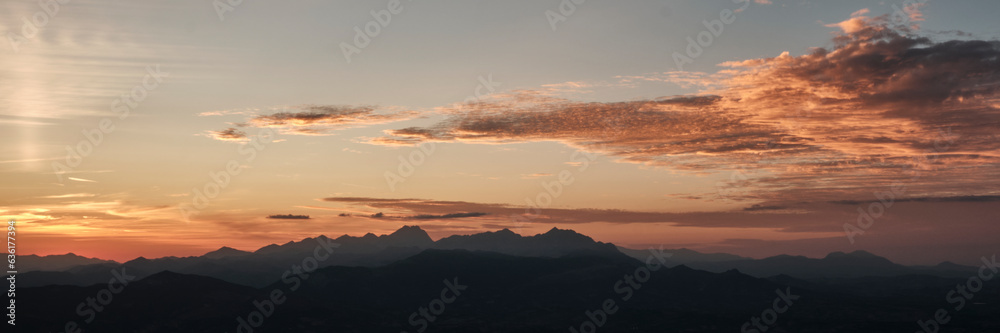 Parco Nazionale della Maiella: tramonto vero sul Gran Sasso