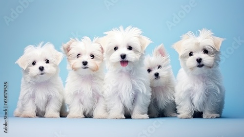 portrait collection of adorable puppies