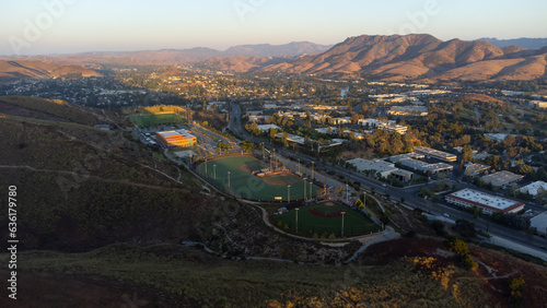 Aerial View of Thousand Oaks and Agoura Hills, California