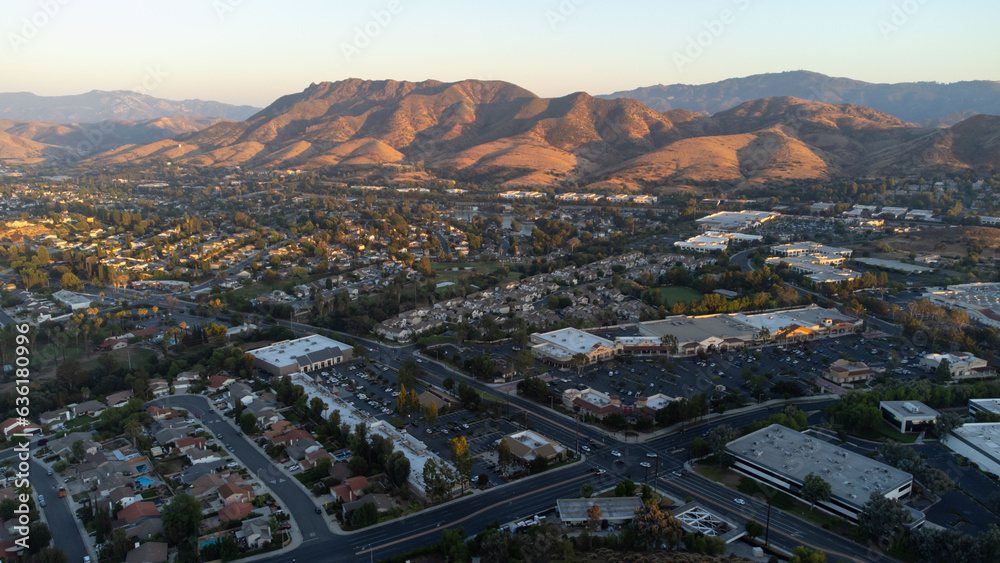 Aerial View of Thousand Oaks and Conejo Valley, California