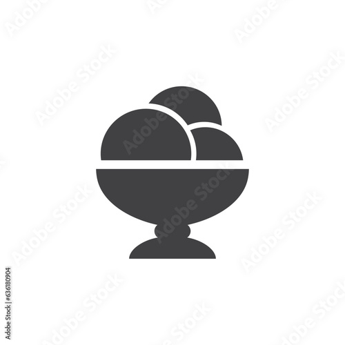 ice cream icon vector isolated on white background