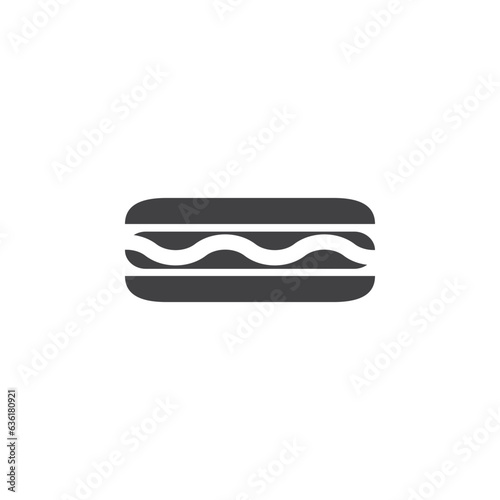 sandwich icon vector isolated on white background