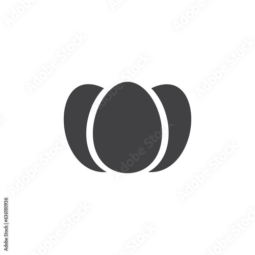 egg icon vector isolated on white background