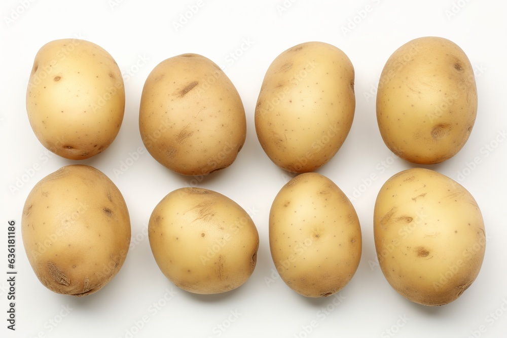 fresh raw potatoes isolated on white background fresh raw potatoes isolated on white background