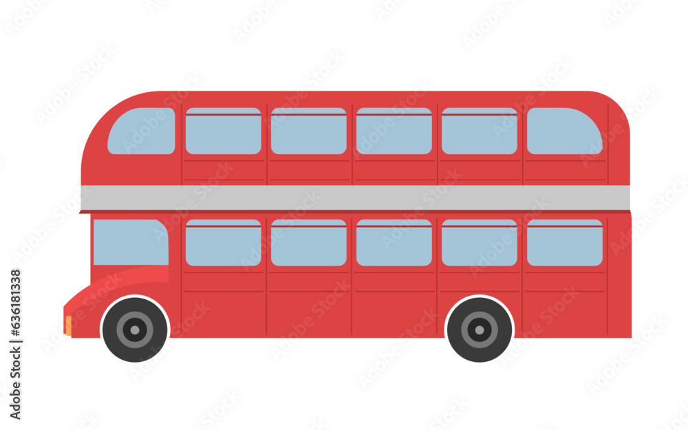 Red double-decker bus illustration